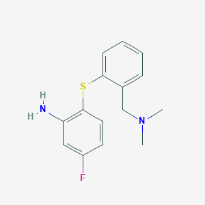 molecular formula C15H17FN2S B1250184 2-[[2-[(Dimethylamino)methyl]phenyl]thio]-5-fluoroaniline 