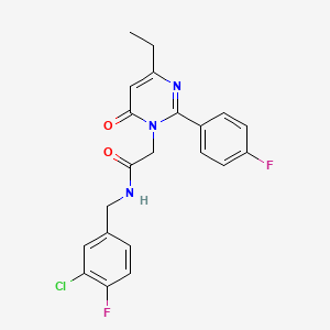 N-(3-chloro-4-fluorobenzyl)-2-[4-ethyl-2-(4-fluorophenyl)-6-oxopyrimidin-1(6H)-yl]acetamide