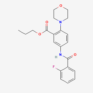 Propyl 5-{[(2-fluorophenyl)carbonyl]amino}-2-(morpholin-4-yl)benzoate