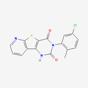 5-(5-chloro-2-methylphenyl)-8-thia-3,5,10-triazatricyclo[7.4.0.02,7]trideca-1(9),2(7),10,12-tetraene-4,6-dione