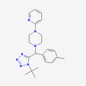 1-[(1-tert-butyl-1H-tetrazol-5-yl)(4-methylphenyl)methyl]-4-(pyridin-2-yl)piperazine