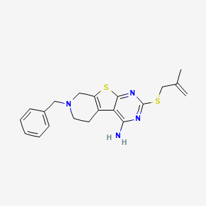 molecular formula C20H22N4S2 B12501950 11-benzyl-5-(2-methylprop-2-enylsulfanyl)-8-thia-4,6,11-triazatricyclo[7.4.0.02,7]trideca-1(9),2,4,6-tetraen-3-amine 