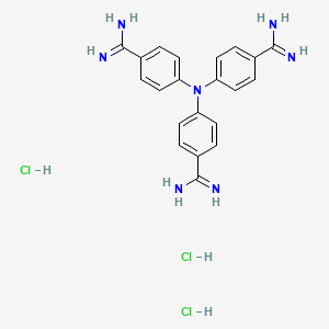 molecular formula C21H24Cl3N7 B12501983 4,4',4''-Nitrilotribenzimidamide trihydrochloride 