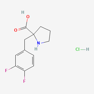 2-[(3,4-Difluorophenyl)methyl]pyrrolidine-2-carboxylic acid hydrochloride