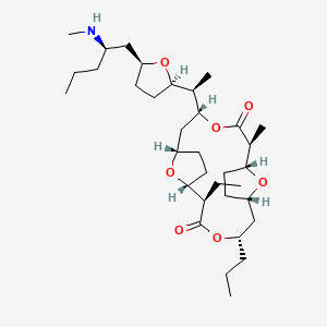 molecular formula C34H59NO7 B1250201 De-N-methylpamamycin-593B 