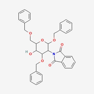 2-[5-Hydroxy-2,4-bis(phenylmethoxy)-6-(phenylmethoxymethyl)oxan-3-yl]isoindole-1,3-dione