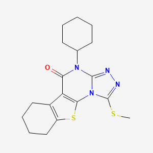 4-cyclohexyl-1-(methylsulfanyl)-6,7,8,9-tetrahydro[1]benzothieno[3,2-e][1,2,4]triazolo[4,3-a]pyrimidin-5(4H)-one