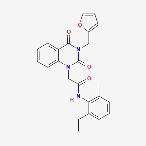 molecular formula C24H23N3O4 B12502060 N-(2-ethyl-6-methylphenyl)-2-[3-(furan-2-ylmethyl)-2,4-dioxo-3,4-dihydroquinazolin-1(2H)-yl]acetamide 