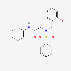 N-cyclohexyl-N~2~-(2-fluorobenzyl)-N~2~-[(4-methylphenyl)sulfonyl]glycinamide