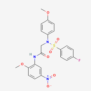 N~2~-[(4-fluorophenyl)sulfonyl]-N-(2-methoxy-5-nitrophenyl)-N~2~-(4-methoxyphenyl)glycinamide