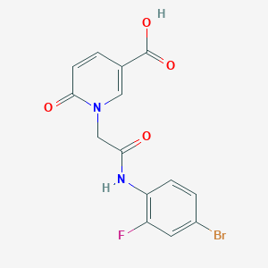 1-{2-[(4-Bromo-2-fluorophenyl)amino]-2-oxoethyl}-6-oxo-1,6-dihydropyridine-3-carboxylic acid