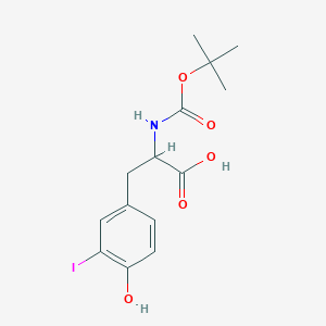 molecular formula C14H18INO5 B12502083 2-[(Tert-butoxycarbonyl)amino]-3-(4-hydroxy-3-iodophenyl)propanoic acid 