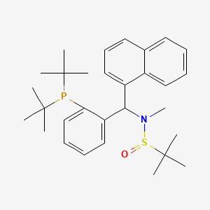 molecular formula C30H42NOPS B12502087 N-{[2-(di-tert-butylphosphanyl)phenyl](naphthalen-1-yl)methyl}-N,2-dimethylpropane-2-sulfinamide 