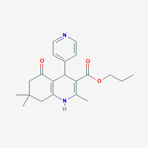 Propyl 2,7,7-trimethyl-5-oxo-4-(pyridin-4-yl)-1,4,5,6,7,8-hexahydroquinoline-3-carboxylate