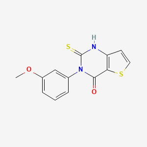 molecular formula C13H10N2O2S2 B12502109 3-(3-methoxyphenyl)-2-thioxo-2,3-dihydrothieno[3,2-d]pyrimidin-4(1H)-one 