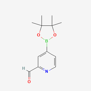 molecular formula C12H16BNO3 B12502111 4-(4,4,5,5-Tetramethyl-1,3,2-dioxaborolan-2-YL)picolinaldehyde 