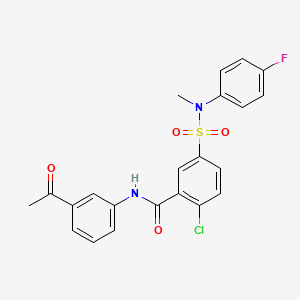 N-(3-Acetylphenyl)-2-chloro-5-(N-(4-fluorophenyl)-N-methylsulfamoyl)benzamide