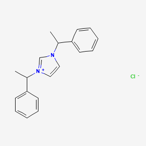 molecular formula C19H21ClN2 B12502171 1,3-Bis(1-phenylethyl)imidazol-1-ium chloride 