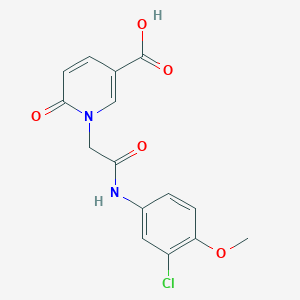 molecular formula C15H13ClN2O5 B12502180 1-{2-[(3-Chloro-4-methoxyphenyl)amino]-2-oxoethyl}-6-oxo-1,6-dihydropyridine-3-carboxylic acid 