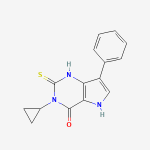 3-cyclopropyl-7-phenyl-2-thioxo-1,2,3,5-tetrahydro-4H-pyrrolo[3,2-d]pyrimidin-4-one