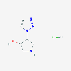 4-(1,2,3-Triazol-1-yl)pyrrolidin-3-ol hydrochloride