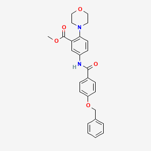 molecular formula C26H26N2O5 B12502207 Methyl 5-({[4-(benzyloxy)phenyl]carbonyl}amino)-2-(morpholin-4-yl)benzoate 