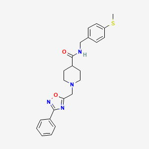 N-[4-(methylsulfanyl)benzyl]-1-[(3-phenyl-1,2,4-oxadiazol-5-yl)methyl]piperidine-4-carboxamide