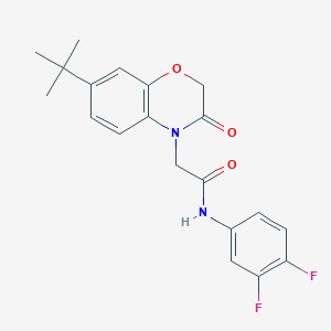 2-(7-tert-butyl-3-oxo-2,3-dihydro-4H-1,4-benzoxazin-4-yl)-N-(3,4-difluorophenyl)acetamide