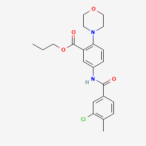 Propyl 5-{[(3-chloro-4-methylphenyl)carbonyl]amino}-2-(morpholin-4-yl)benzoate