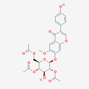 molecular formula C28H28O13 B1250233 glycitein 7-O-beta-D-(2'',4'',6''-O-triacetyl)glucopyranoside 