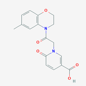 1-[2-(6-methyl-2,3-dihydro-4H-1,4-benzoxazin-4-yl)-2-oxoethyl]-6-oxo-1,6-dihydropyridine-3-carboxylic acid