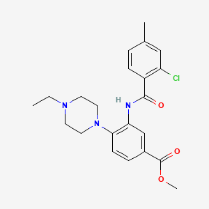 Methyl 3-{[(2-chloro-4-methylphenyl)carbonyl]amino}-4-(4-ethylpiperazin-1-yl)benzoate