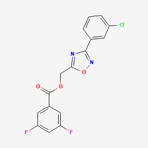 [3-(3-Chlorophenyl)-1,2,4-oxadiazol-5-yl]methyl 3,5-difluorobenzoate