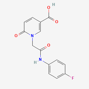 1-{2-[(4-Fluorophenyl)amino]-2-oxoethyl}-6-oxo-1,6-dihydropyridine-3-carboxylic acid