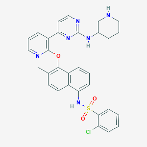 molecular formula C31H29ClN6O3S B12502410 (S)-2-Chloro-N-[6-methyl-5-[[3-[2-(3-piperidylamino)-4-pyrimidinyl]-2-pyridyl]oxy]-1-naphthyl]benzenesulfonamide 