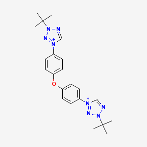 molecular formula C22H28N8O+2 B12502413 1,1'-(oxydibenzene-4,1-diyl)bis(3-tert-butyl-1H-tetrazol-3-ium) 