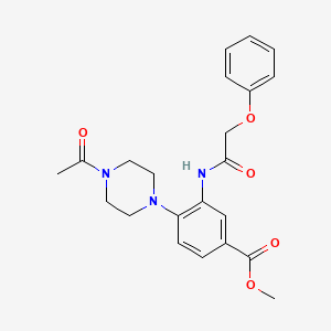 Methyl 4-(4-acetylpiperazin-1-yl)-3-[(phenoxyacetyl)amino]benzoate