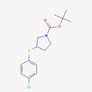 Tert-butyl 3-[(4-chlorophenyl)sulfanyl]pyrrolidine-1-carboxylate