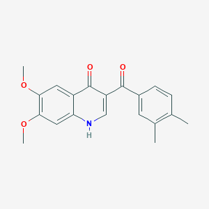 molecular formula C20H19NO4 B12502457 3-[(3,4-dimethylphenyl)carbonyl]-6,7-dimethoxyquinolin-4(1H)-one 