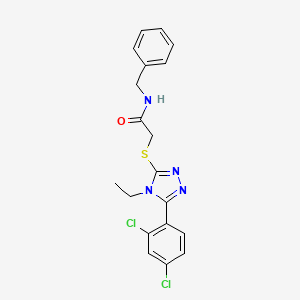 N-benzyl-2-{[5-(2,4-dichlorophenyl)-4-ethyl-4H-1,2,4-triazol-3-yl]sulfanyl}acetamide