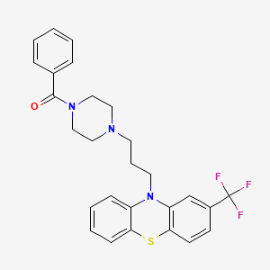 molecular formula C27H26F3N3OS B12502486 phenyl(4-{3-[2-(trifluoromethyl)-10H-phenothiazin-10-yl]propyl}piperazin-1-yl)methanone 