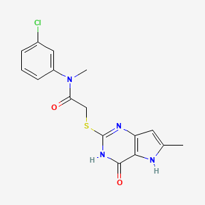 N-(3-chlorophenyl)-N-methyl-2-[(6-methyl-4-oxo-4,5-dihydro-3H-pyrrolo[3,2-d]pyrimidin-2-yl)sulfanyl]acetamide