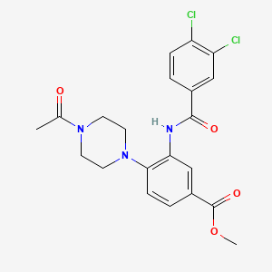 Methyl 4-(4-acetylpiperazin-1-yl)-3-{[(3,4-dichlorophenyl)carbonyl]amino}benzoate