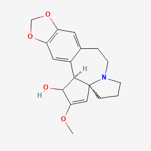molecular formula C18H21NO4 B1250255 (2S,6R)-4-methoxy-16,18-dioxa-10-azapentacyclo[11.7.0.02,6.06,10.015,19]icosa-1(20),4,13,15(19)-tetraen-3-ol 
