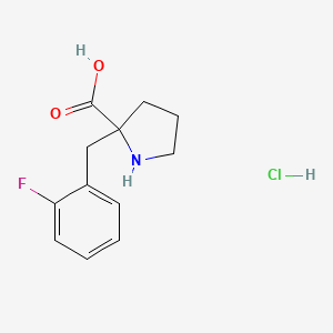 2-[(2-Fluorophenyl)methyl]pyrrolidine-2-carboxylic acid hydrochloride