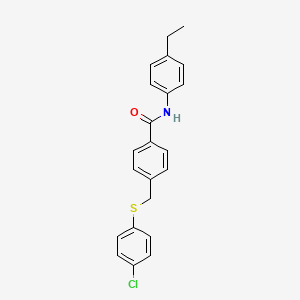 4-{[(4-chlorophenyl)sulfanyl]methyl}-N-(4-ethylphenyl)benzamide