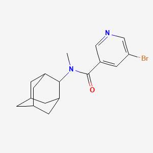 5-bromo-N-methyl-N-[(1r,3r,5R,7R)-tricyclo[3.3.1.1~3,7~]dec-2-yl]pyridine-3-carboxamide