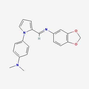 N-[(E)-{1-[4-(dimethylamino)phenyl]-1H-pyrrol-2-yl}methylidene]-1,3-benzodioxol-5-amine