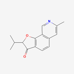 molecular formula C15H15NO2 B1250262 7-Methyl-2-propan-2-ylfuro[3,2-h]isoquinolin-3-one 