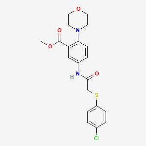 Methyl 5-({[(4-chlorophenyl)sulfanyl]acetyl}amino)-2-(morpholin-4-yl)benzoate